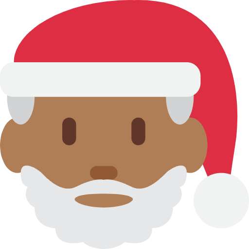 Santa Claus Medium Dark Skin Tone Emoji from Twemoji Set