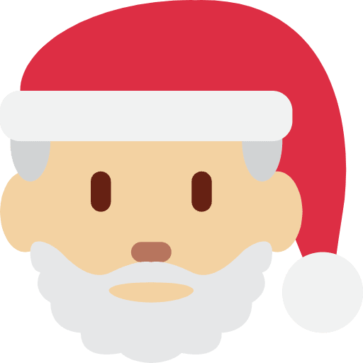 Santa Claus Medium Light Skin Tone Element from Twemoji Emoji Set