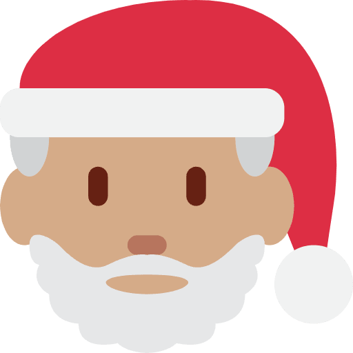 Santa Claus Medium Skin Tone Element from Twemoji Emoji Set