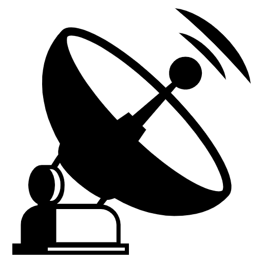 Satellite Antenna Emoji from EmojiTwo Black Set