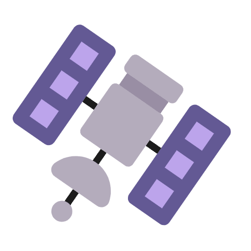 Satellite Flat Emoji from Fluent Emoji Flat Set