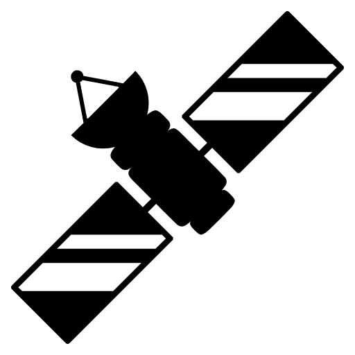 Satellite Emoji from EmojiTwo Black Set