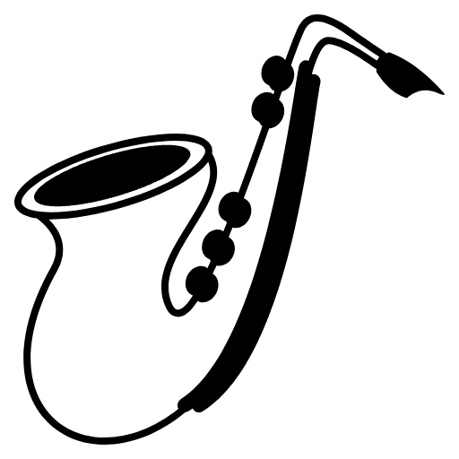 Saxophone Emoji from EmojiTwo Black Set