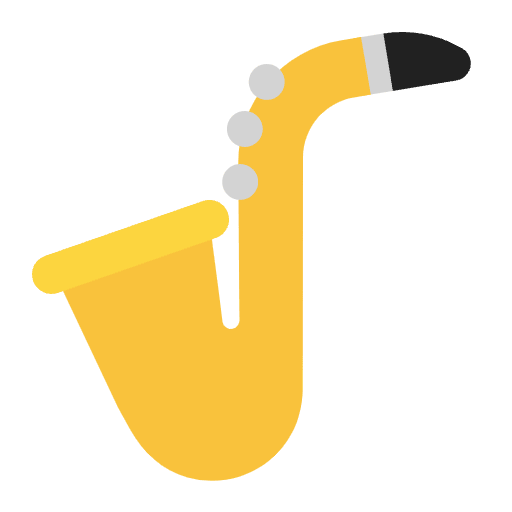 Saxophone Flat Element from Fluent Emoji Flat Set