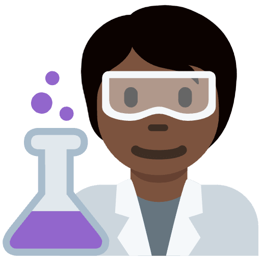 Scientist Dark Skin Tone Element from Twemoji Emoji Set