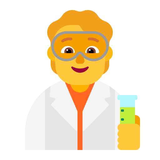 Scientist Flat Default Emoji from Fluent Emoji Flat Set