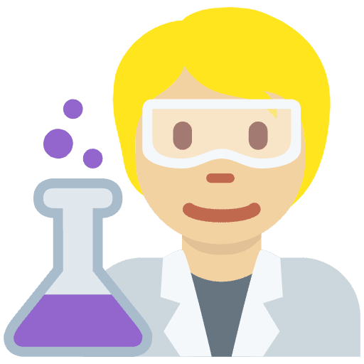 Scientist Medium Light Skin Tone Emoji from Twemoji Set