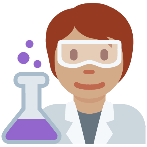 Scientist Medium Skin Tone Emoji from Twemoji Set