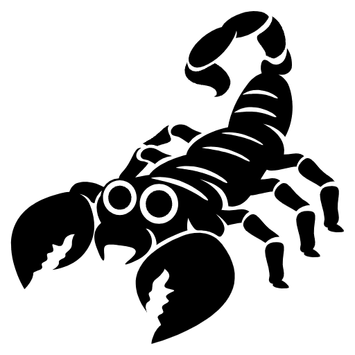 Scorpion Emoji from EmojiTwo Black Set