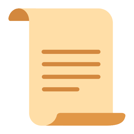 Scroll Flat Emoji from Fluent Emoji Flat Set