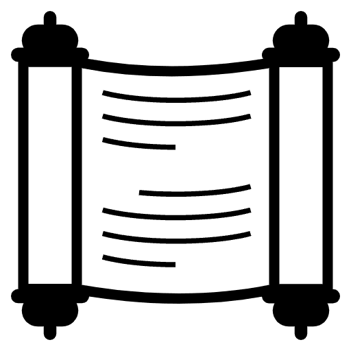 Scroll Emoji from EmojiTwo Black Set