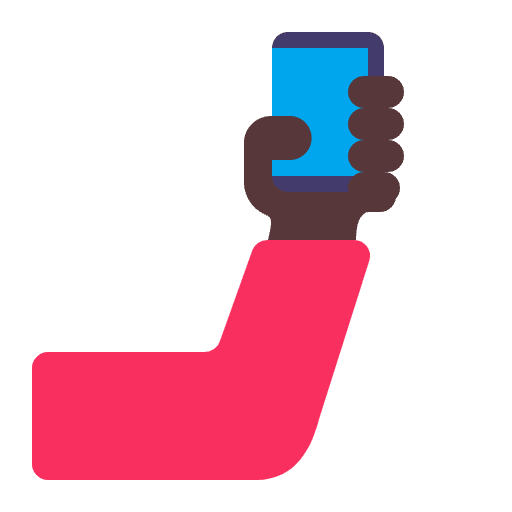 Selfie Flat Dark Emoji from Fluent Emoji Flat Set