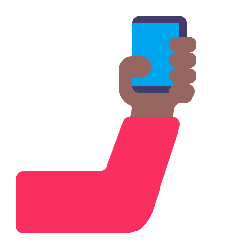 Selfie Flat Medium Dark Emoji from Fluent Emoji Flat Set