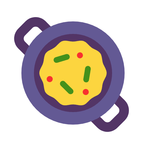 Shallow Pan Of Food Flat Emoji from Fluent Emoji Flat Set