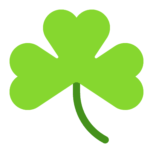 Shamrock Flat Emoji from Fluent Emoji Flat Set