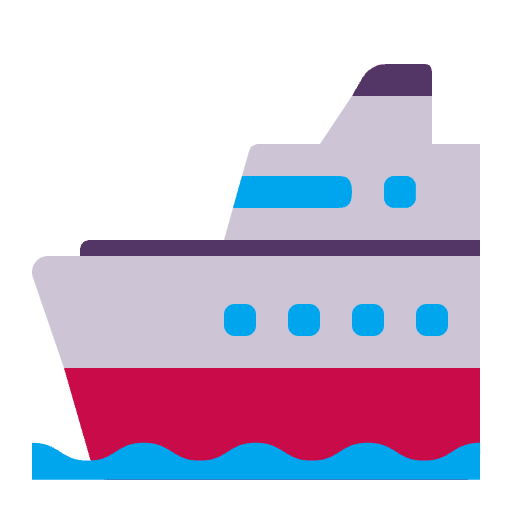 Ship Flat Emoji from Fluent Emoji Flat Set