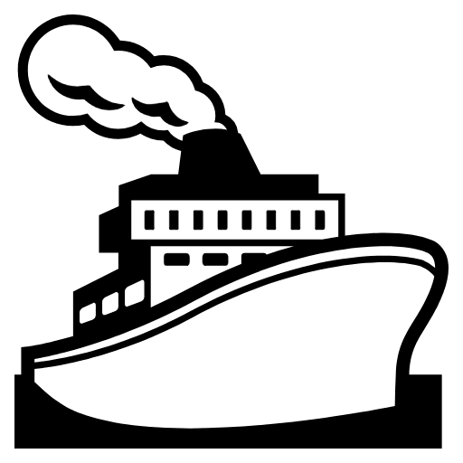 Ship Emoji from EmojiTwo Black Set