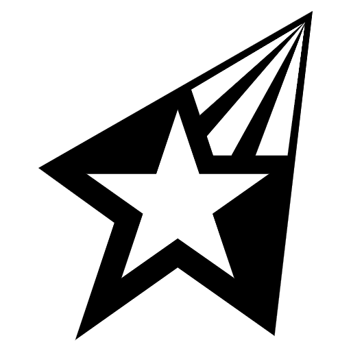 Shooting Star Emoji from EmojiTwo Black Set
