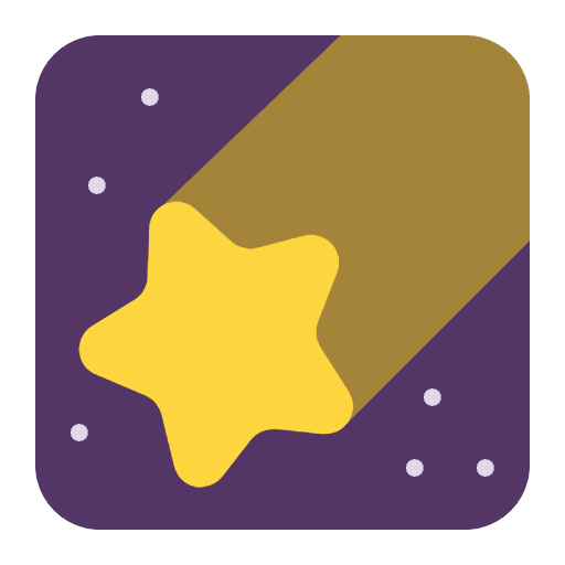 Shooting Star Flat Element from Fluent Emoji Flat Set