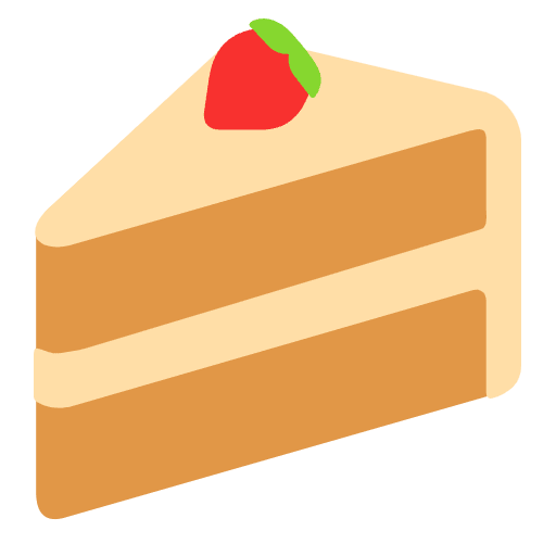 Shortcake Flat Emoji from Fluent Emoji Flat Set