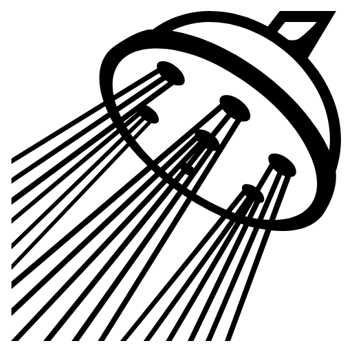 Shower Emoji from EmojiTwo Black Set