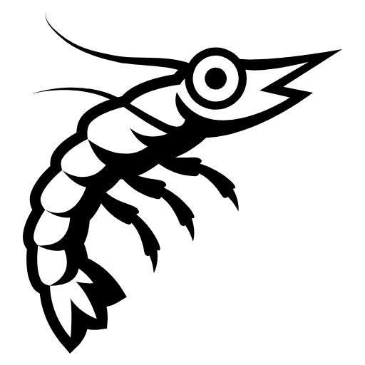 Shrimp Emoji from EmojiTwo Black Set