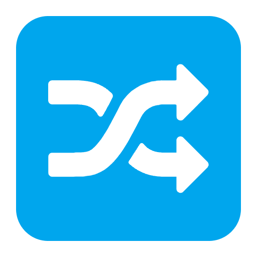 Shuffle Tracks Button Flat Emoji from Fluent Emoji Flat Set