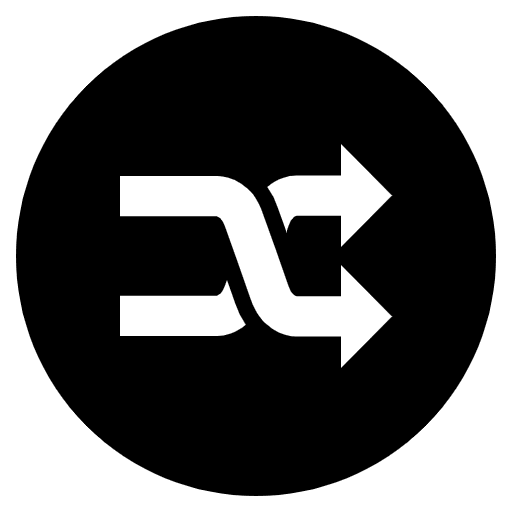 Shuffle Tracks Button Emoji from EmojiTwo Black Set