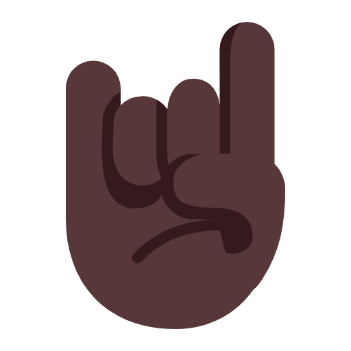 Sign Of The Horns Flat Dark Emoji from Fluent Emoji Flat Set