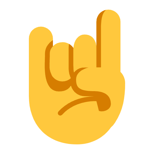 Sign Of The Horns Flat Default Element from Fluent Emoji Flat Set