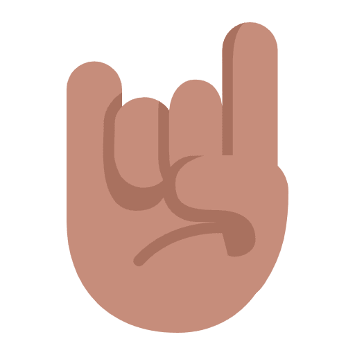 Sign Of The Horns Flat Medium Emoji from Fluent Emoji Flat Set