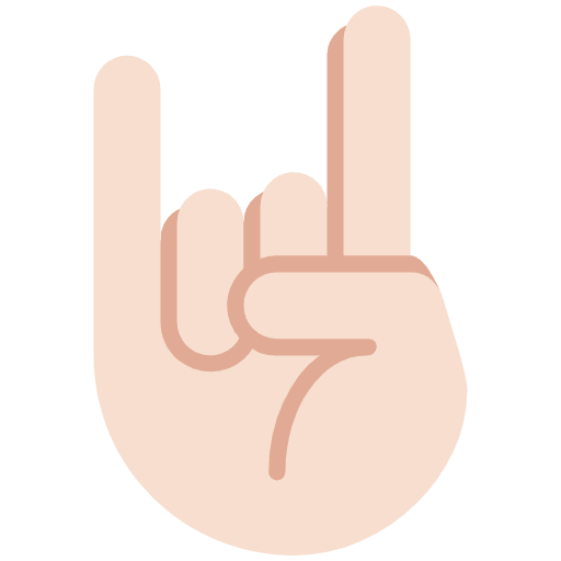 Sign Of The Horns Light Skin Tone Element from Twemoji Emoji Set