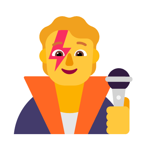 Singer Flat Default Emoji from Fluent Emoji Flat Set
