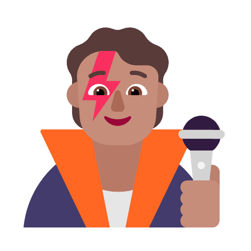 Singer Flat Medium Emoji from Fluent Emoji Flat Set
