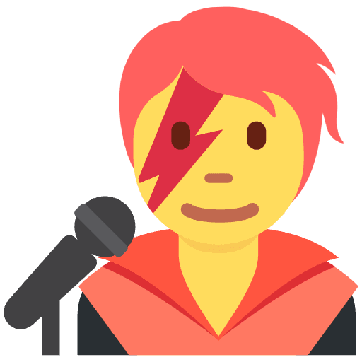 Singer Emoji from Twemoji Set