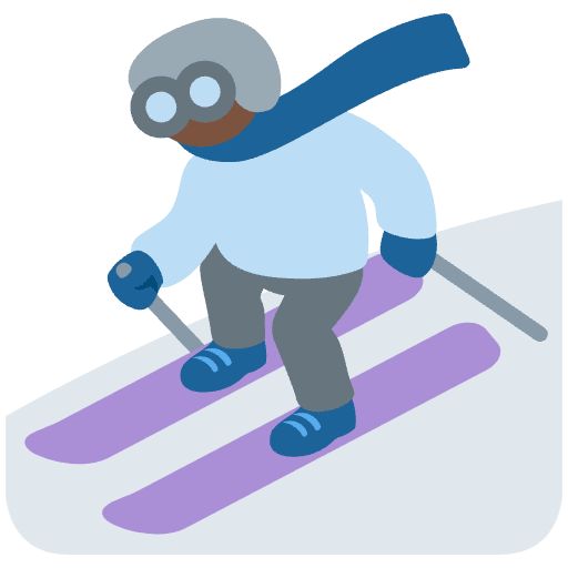 Ski Racer Emoji from Twemoji Emoji Set