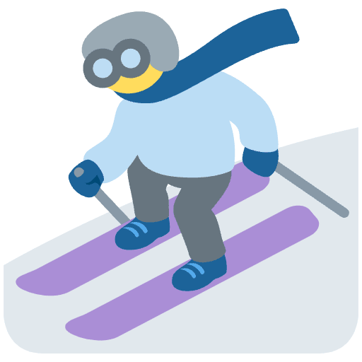 Skier Emoji from Twemoji Emoji Set