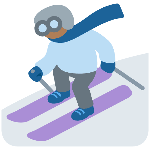 Skiing Adventure Emoji from Twemoji Set
