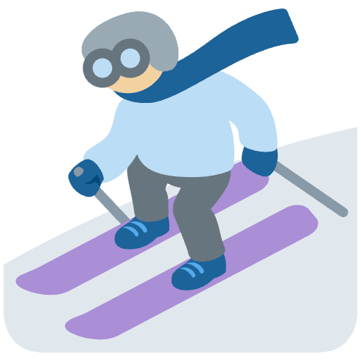 Skiing Adventurer Emoji from Twemoji Set