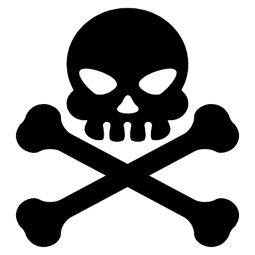 Skull And Crossbones Emoji from EmojiTwo Black Set