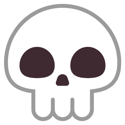 Skull Flat Emoji from Fluent Emoji Flat Set
