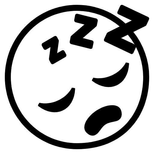 Sleeping Face Emoji from EmojiTwo Black Set