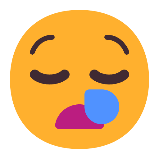 Sleepy Face Flat Emoji from Fluent Emoji Flat Set