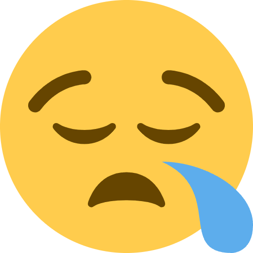 Sleepy Face Emoji from Twemoji Emoji Set