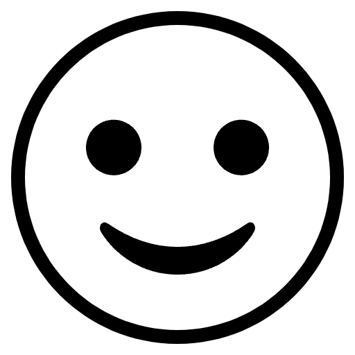 Slightly Smiling Face Emoji from EmojiTwo Black Set