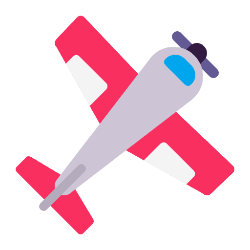 Small Airplane Flat Emoji from Fluent Emoji Flat Set