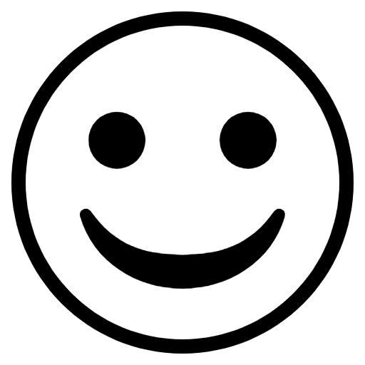 Smiling Face Emoji from EmojiTwo Black Set