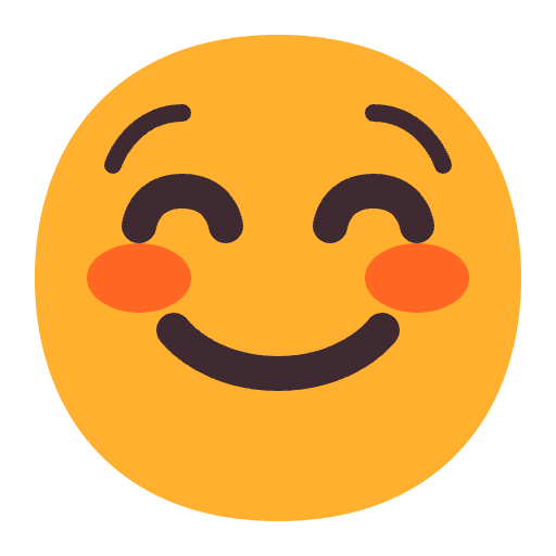 Smiling Face Flat Emoji from Fluent Emoji Flat Set