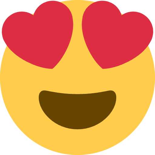 Smiling Face With Heart Eyes Emoji from Twemoji Set