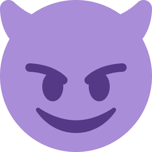 Smiling Face With Horns Emoji from Twemoji Set